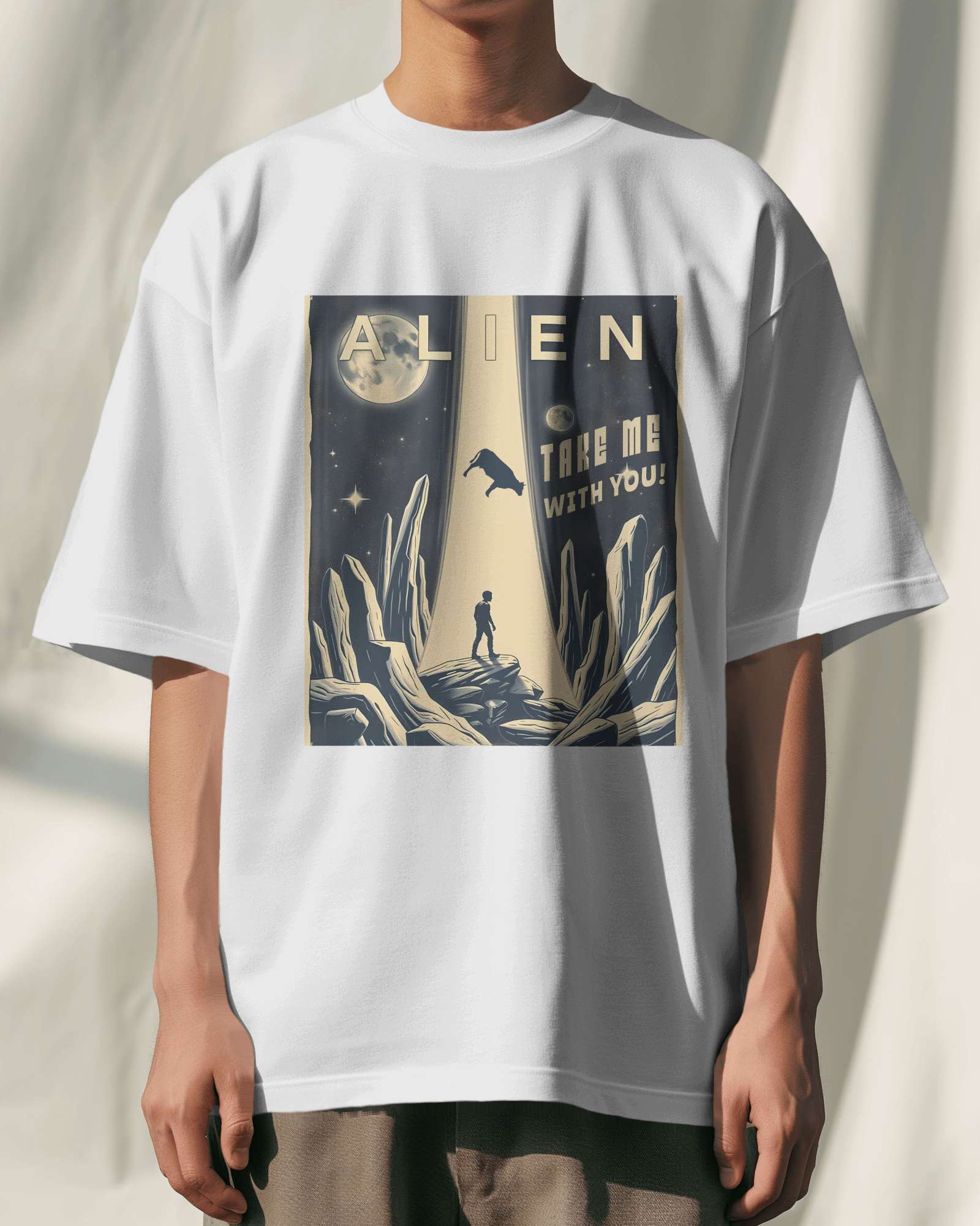 Alien Abduction Oversized Tee