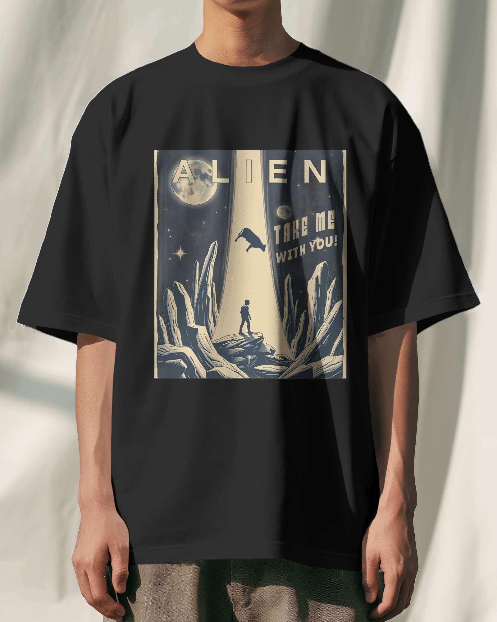 Alien Abduction Oversized Tee