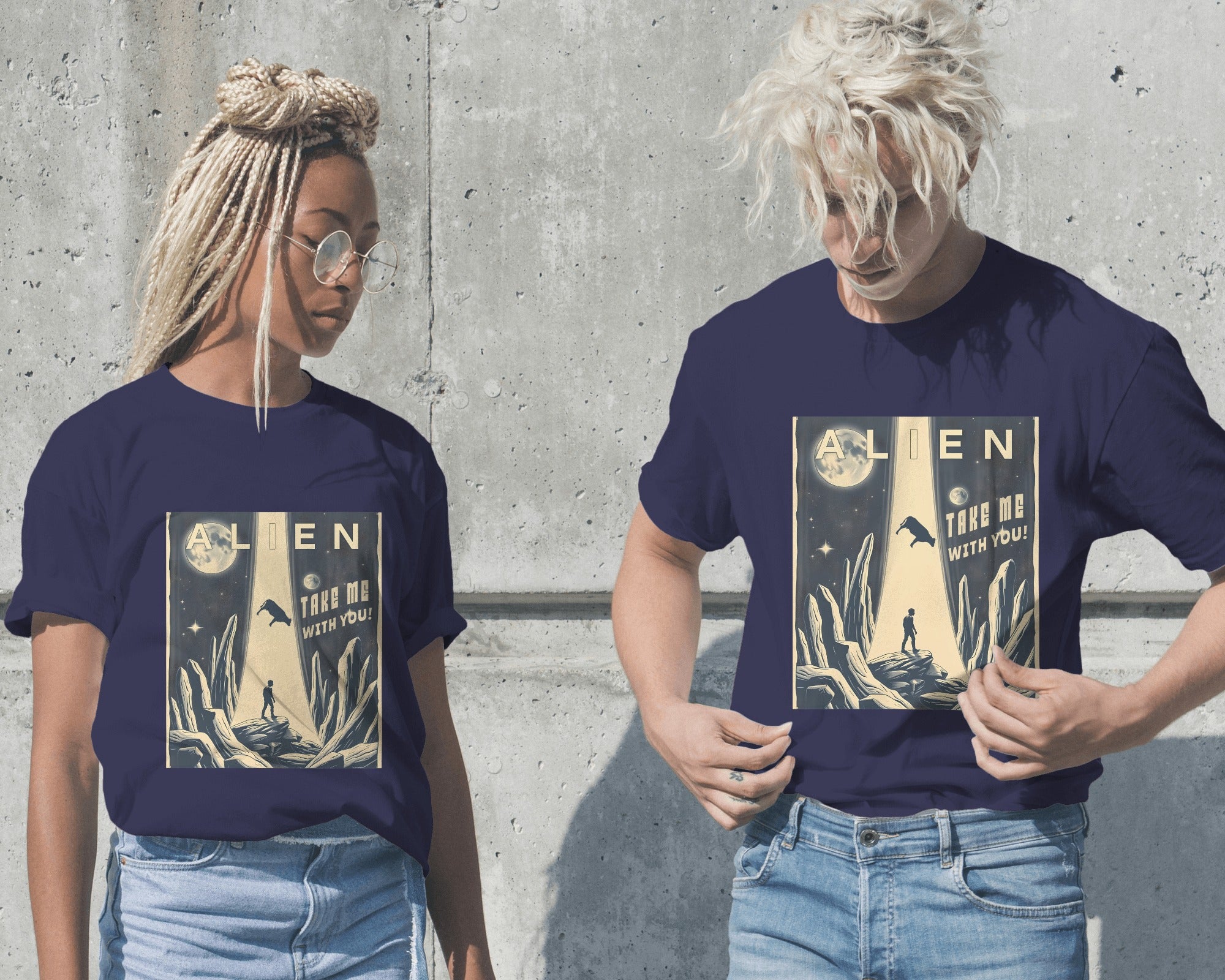 Alien Abduction Oversized Tee