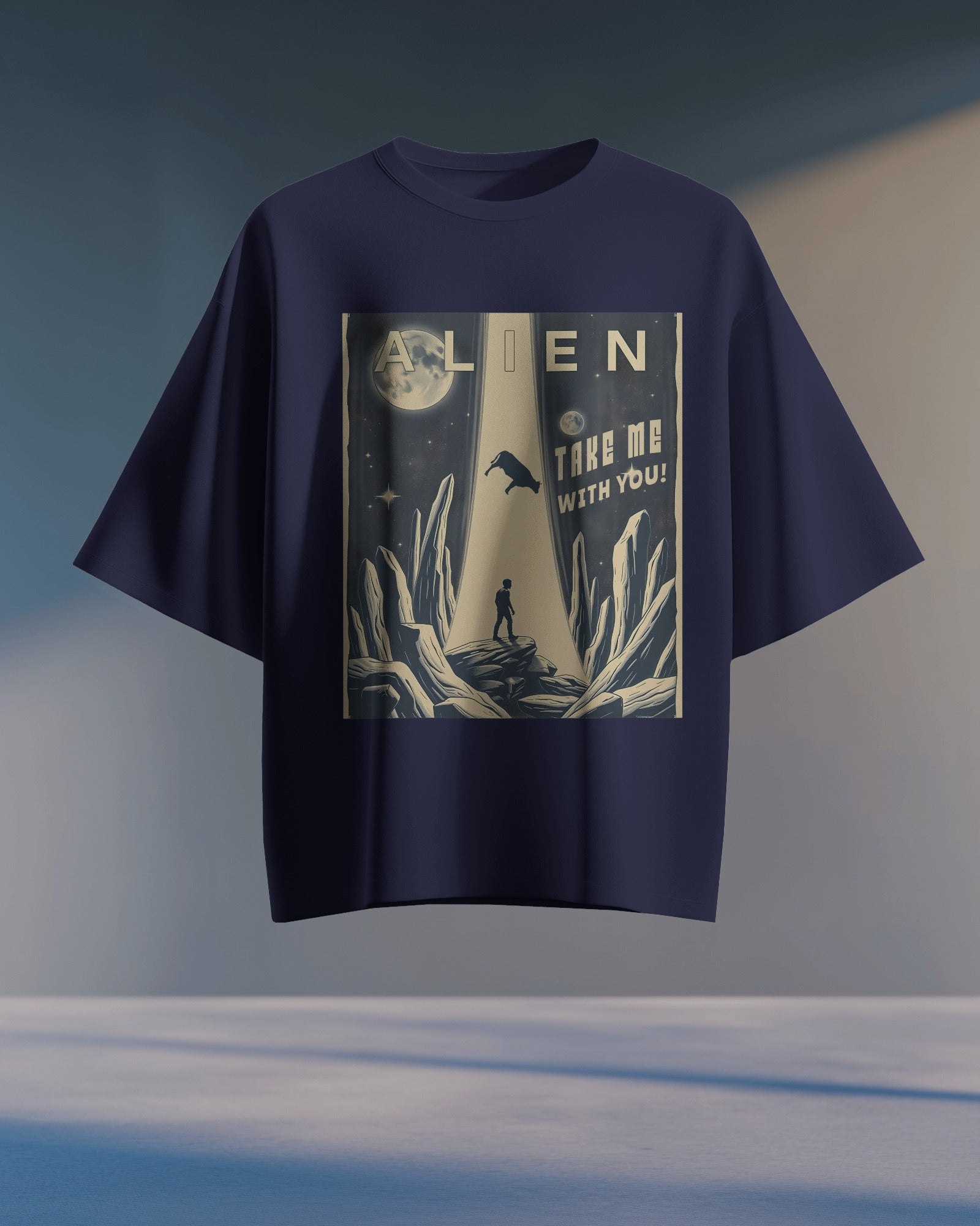 Alien Abduction Oversized Tee