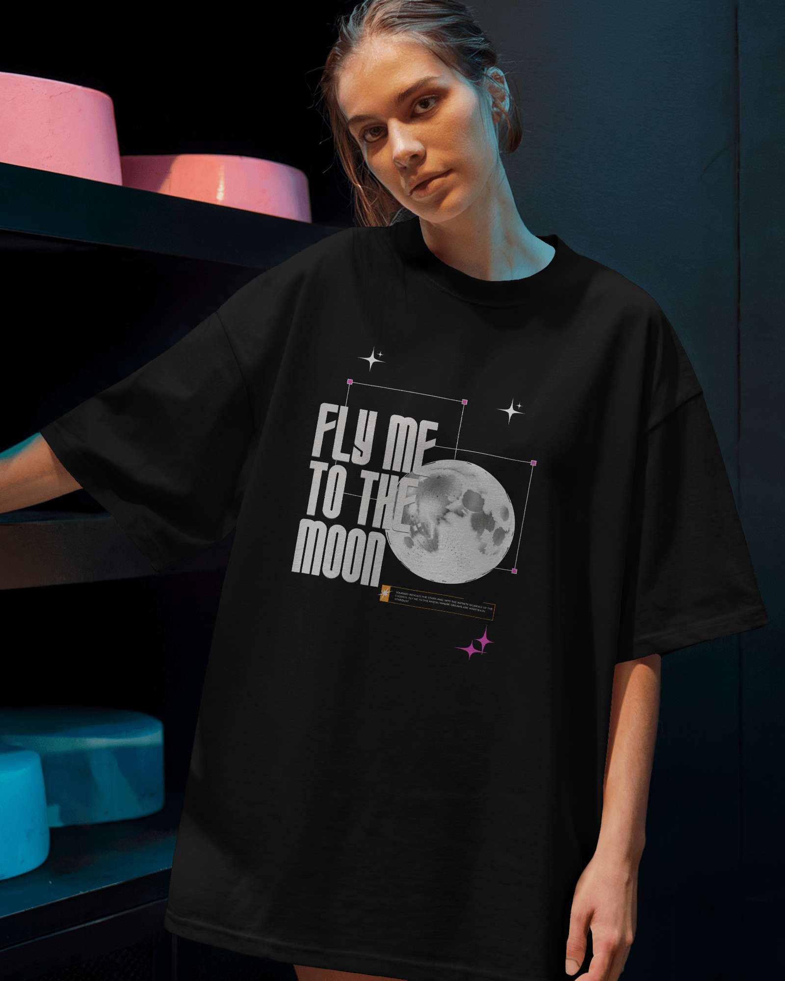 Fly me to the Moon Oversized Tee