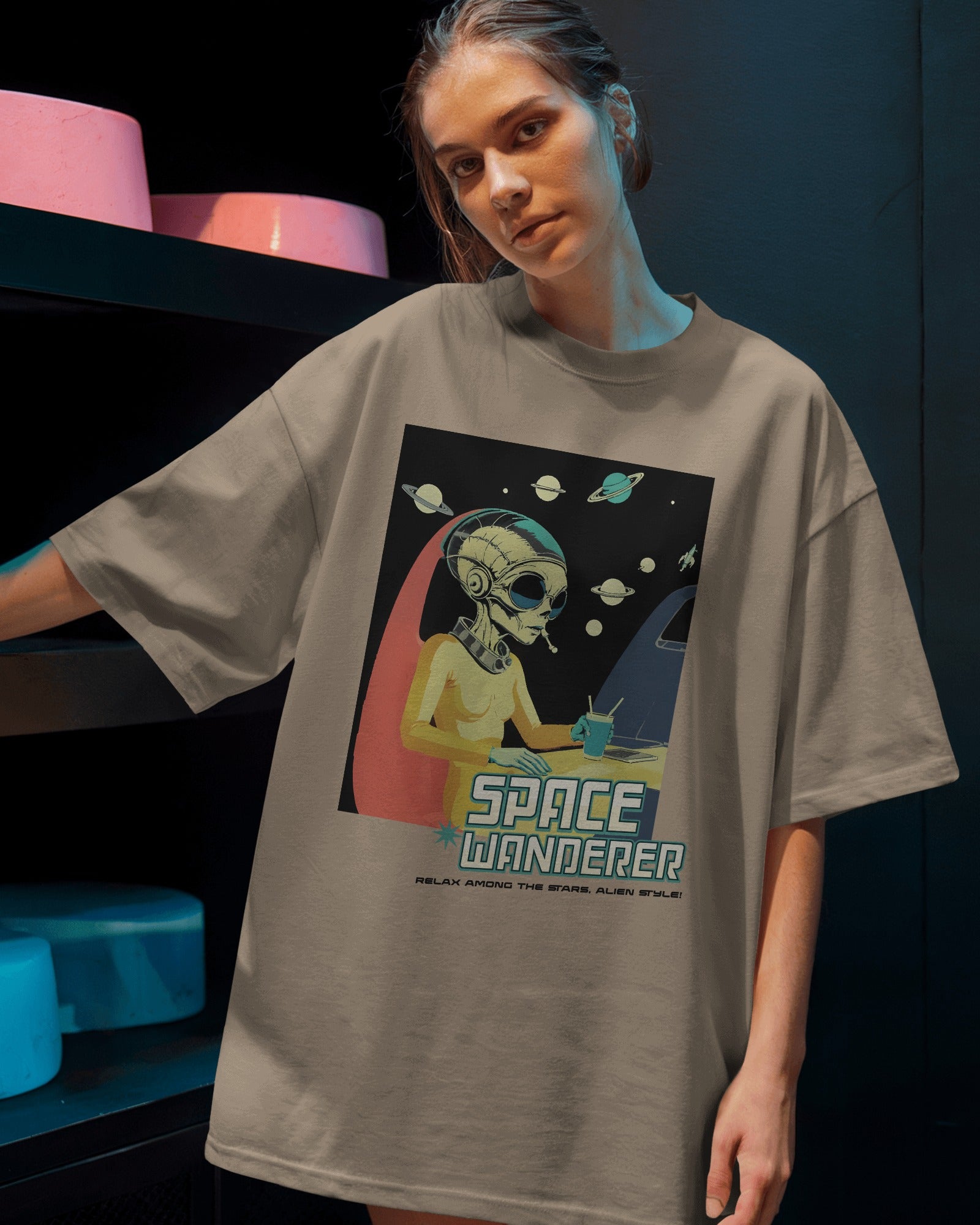 Space Wanderer Oversized Tee