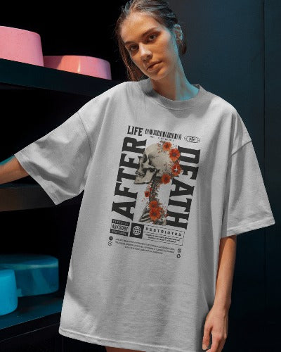 Life After Death Oversized White Tee