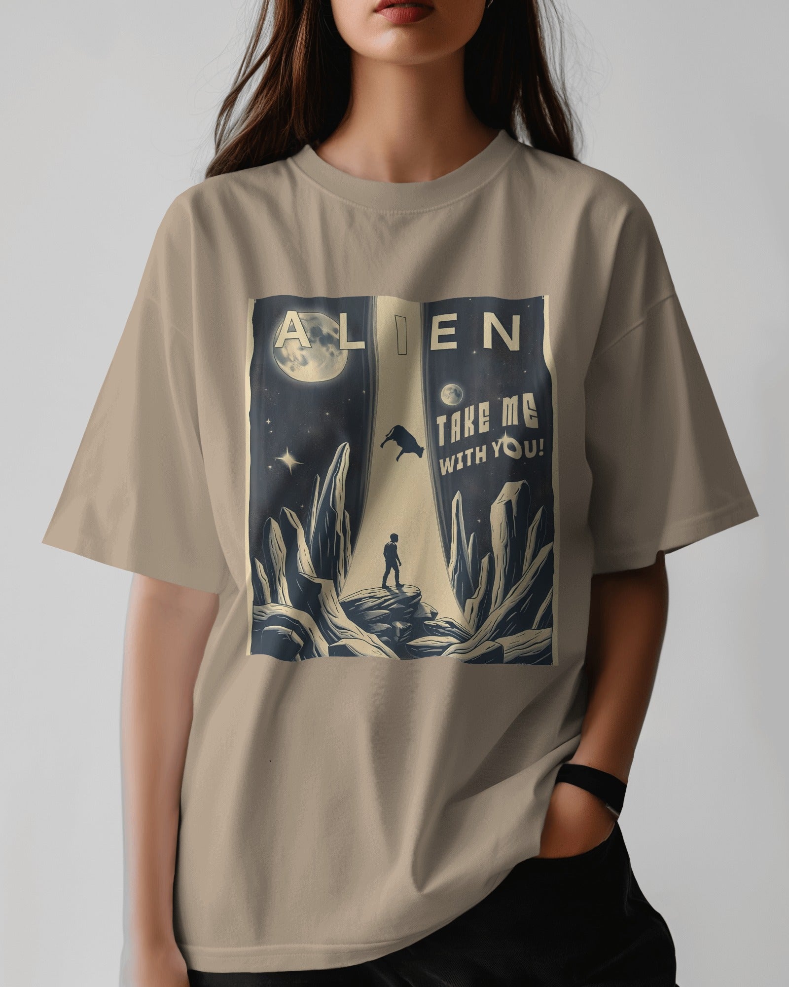 Alien Abduction Oversized Tee