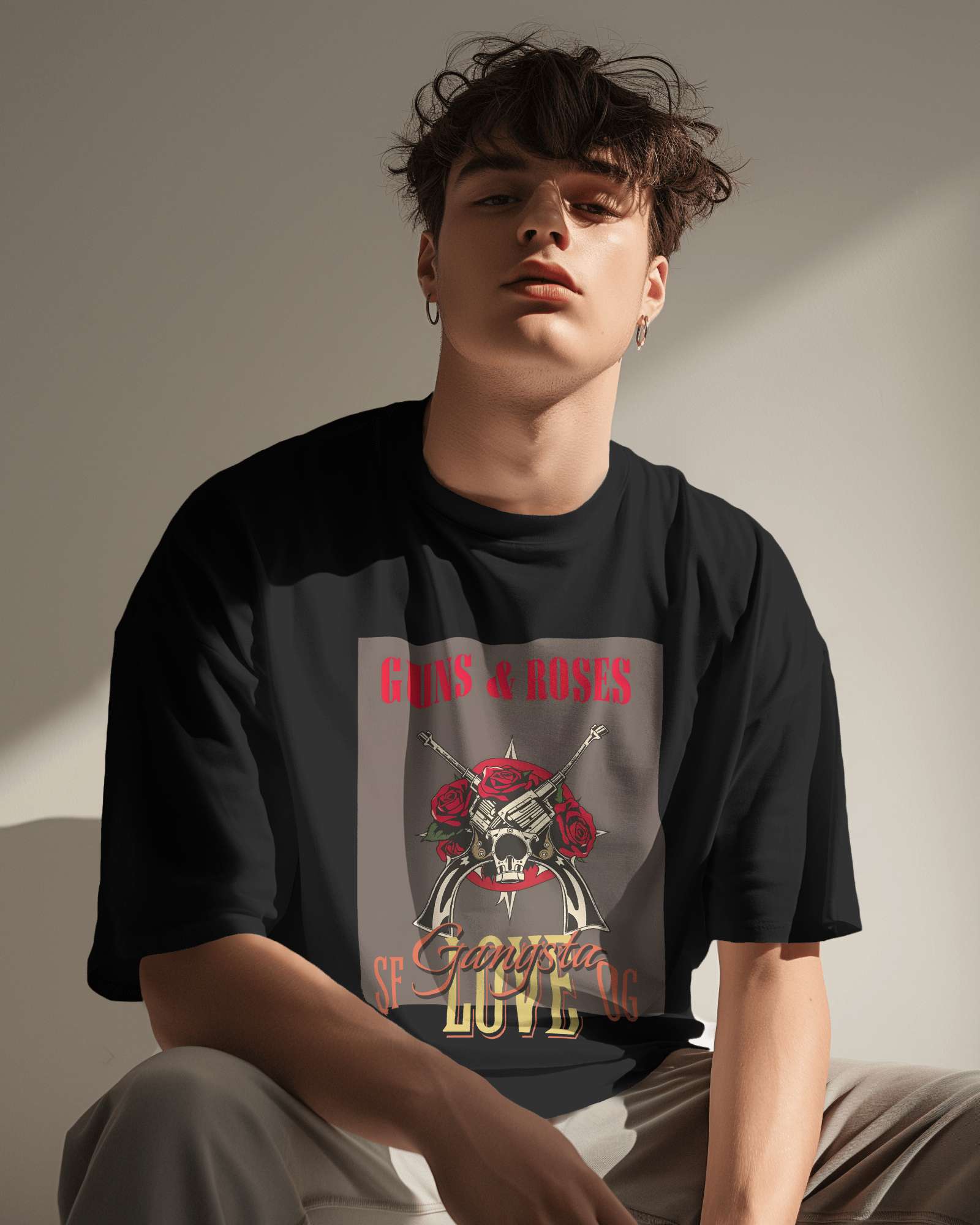 Guns & Roses Oversized Tee