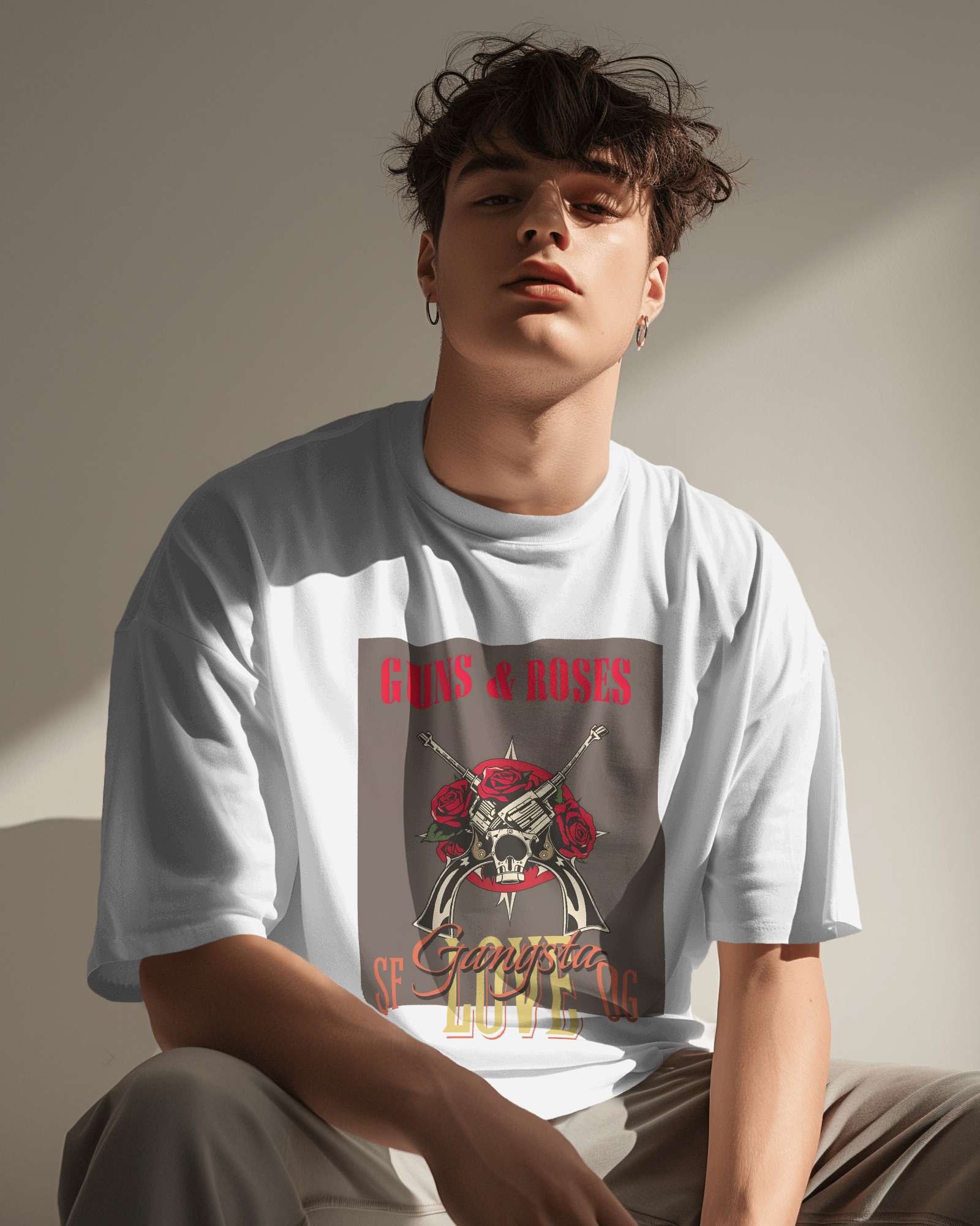 Guns & Roses Oversized Tee