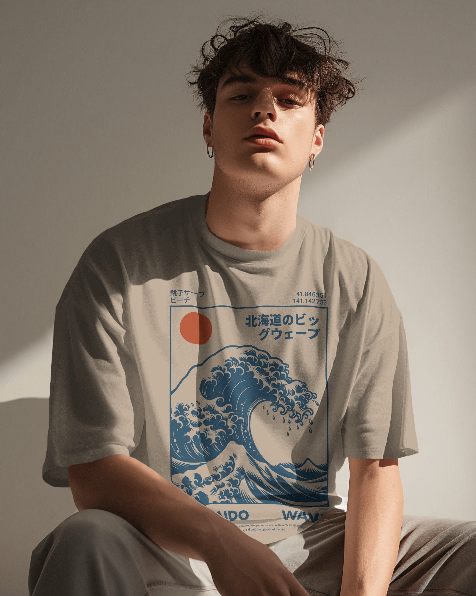 Hokkaido Wave Oversized Tee