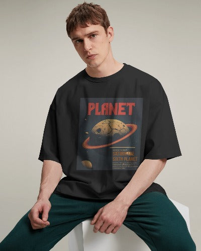 Planet Saturn Oversized Tee