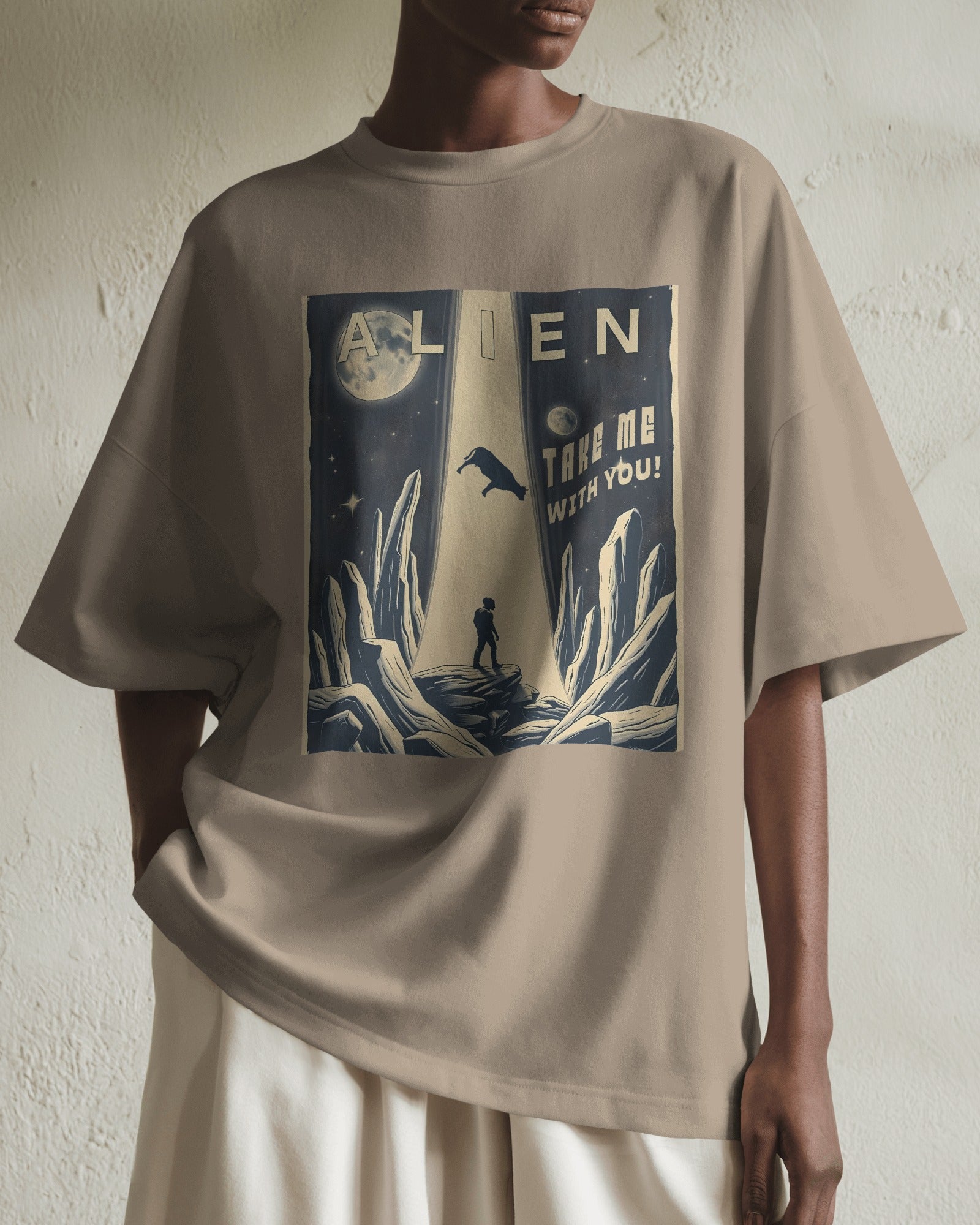 Alien Abduction Oversized Tee