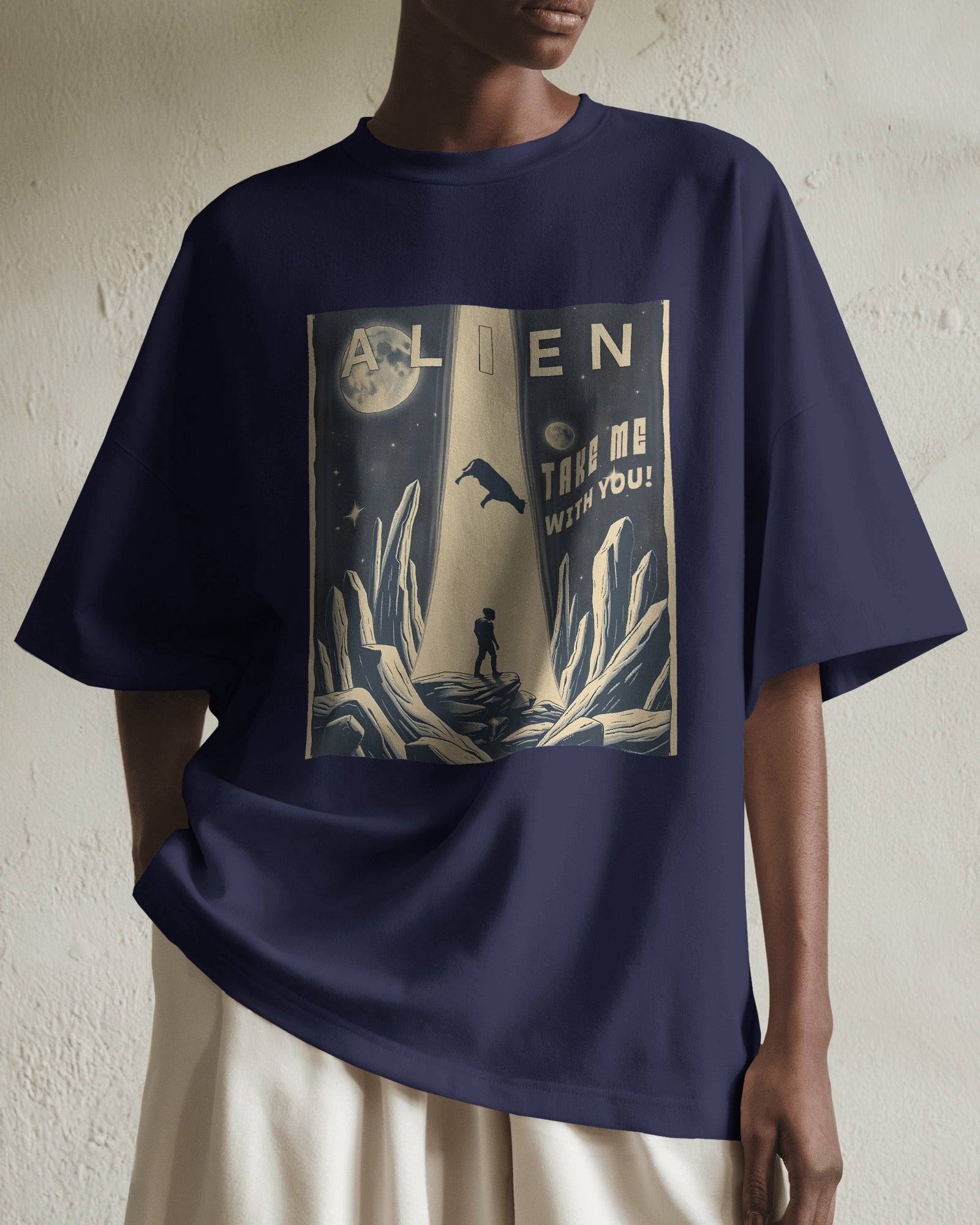 Alien Abduction Oversized Tee