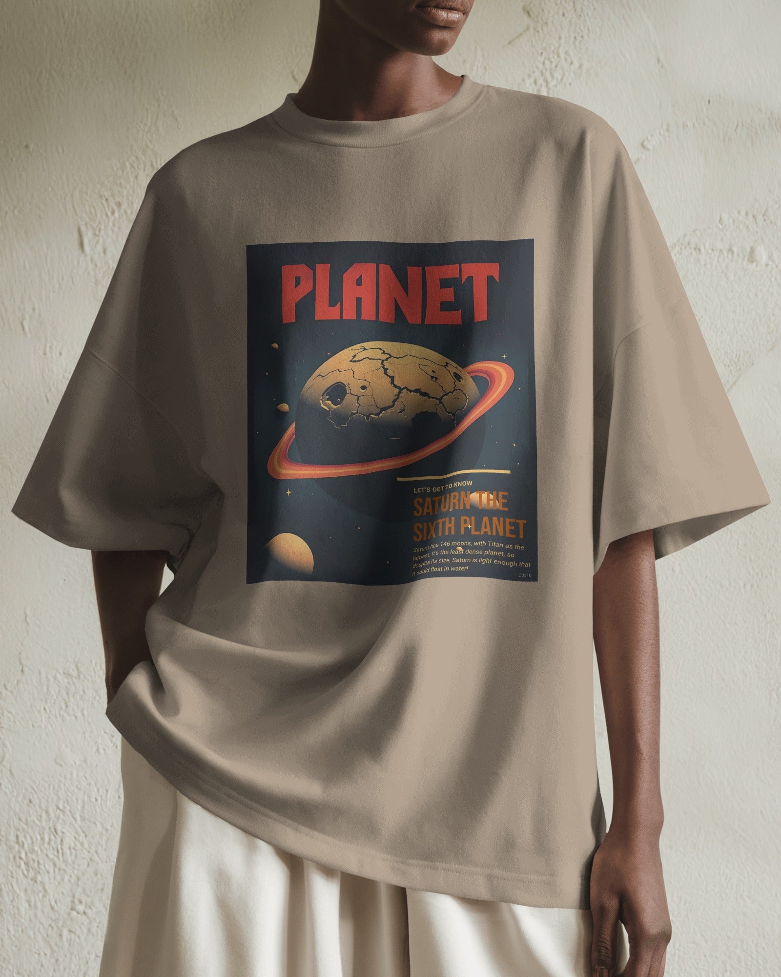 Planet Saturn Oversized Tee