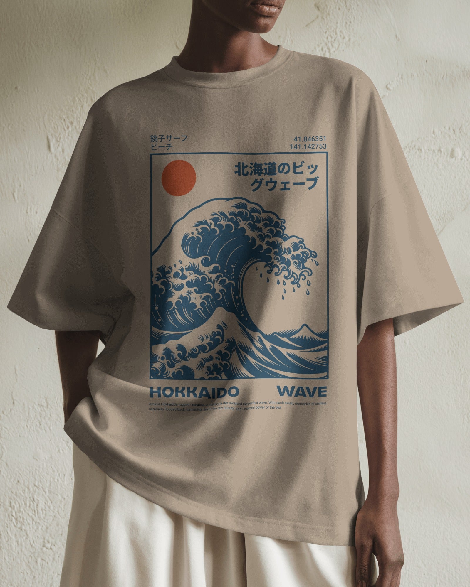 Hokkaido Wave Oversized Tee