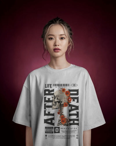 Life After Death Oversized White Tee