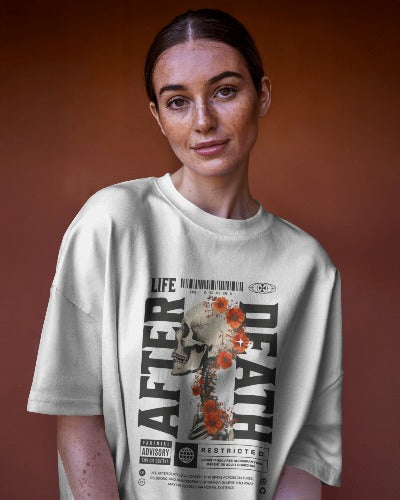 Life After Death Oversized White Tee