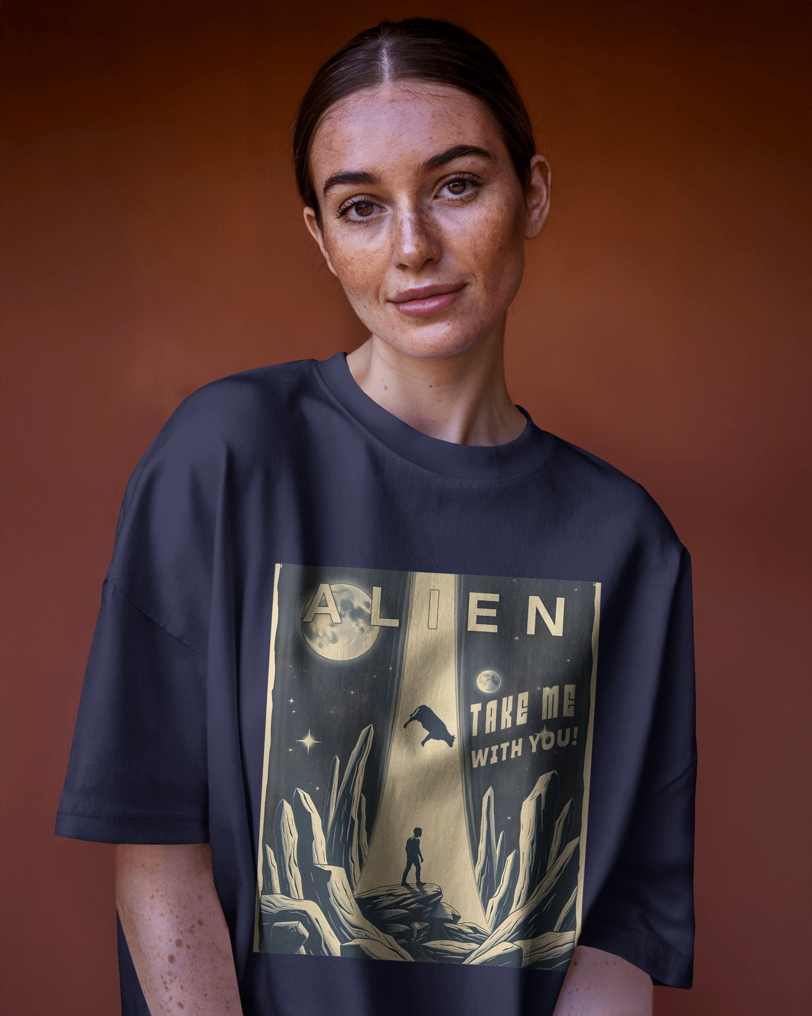 Alien Abduction Oversized Tee