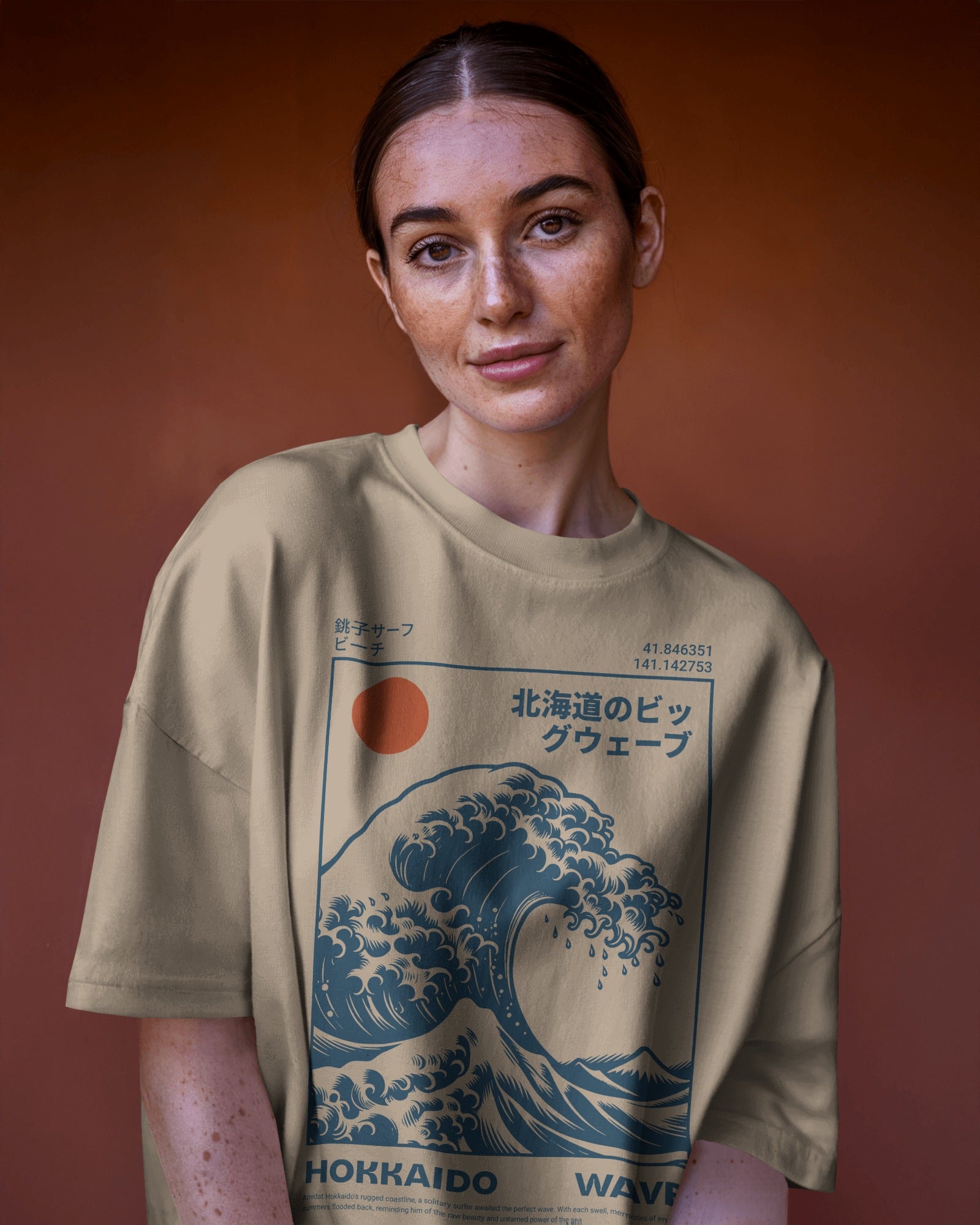 Hokkaido Wave Oversized Tee