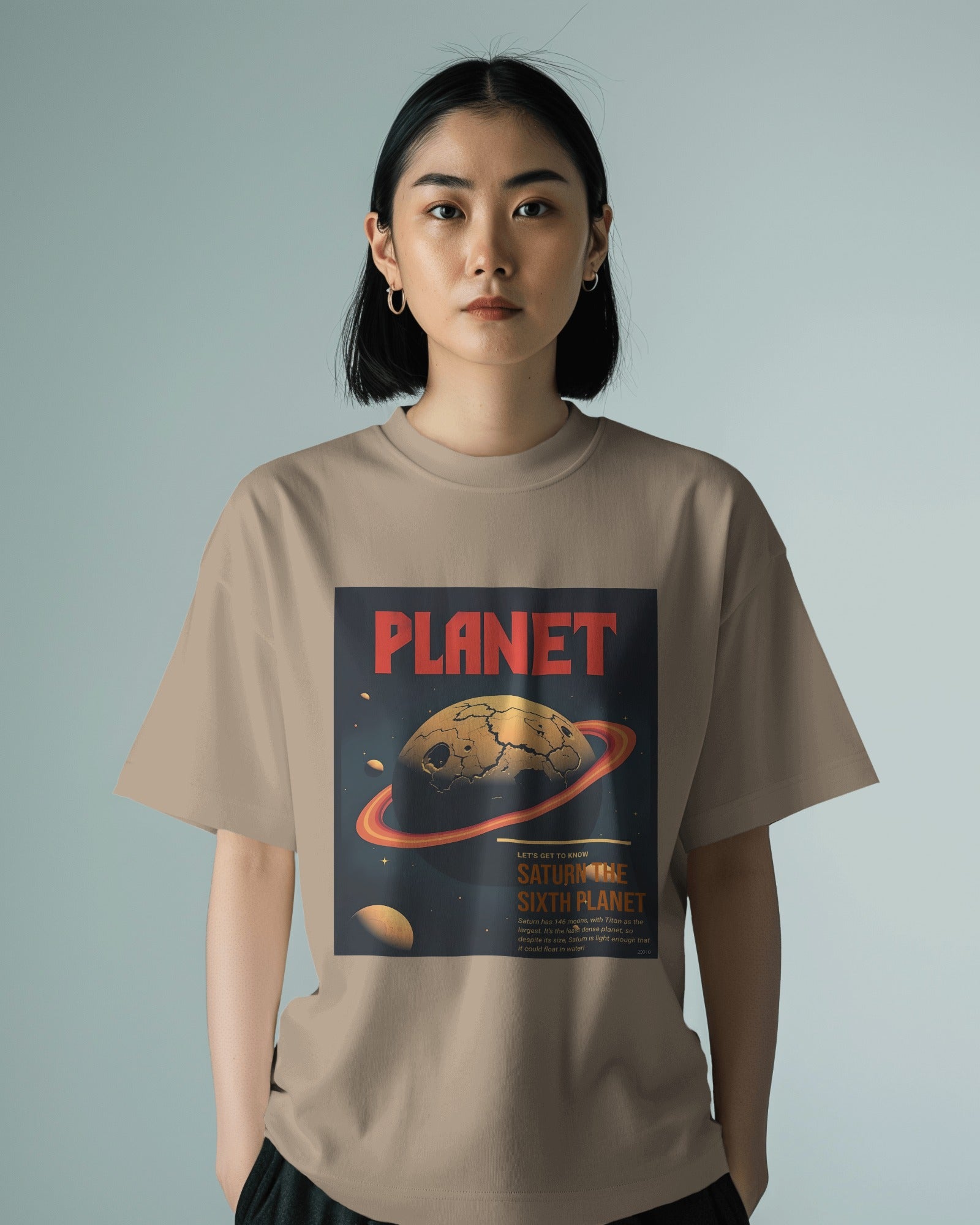 Planet Saturn Oversized Tee