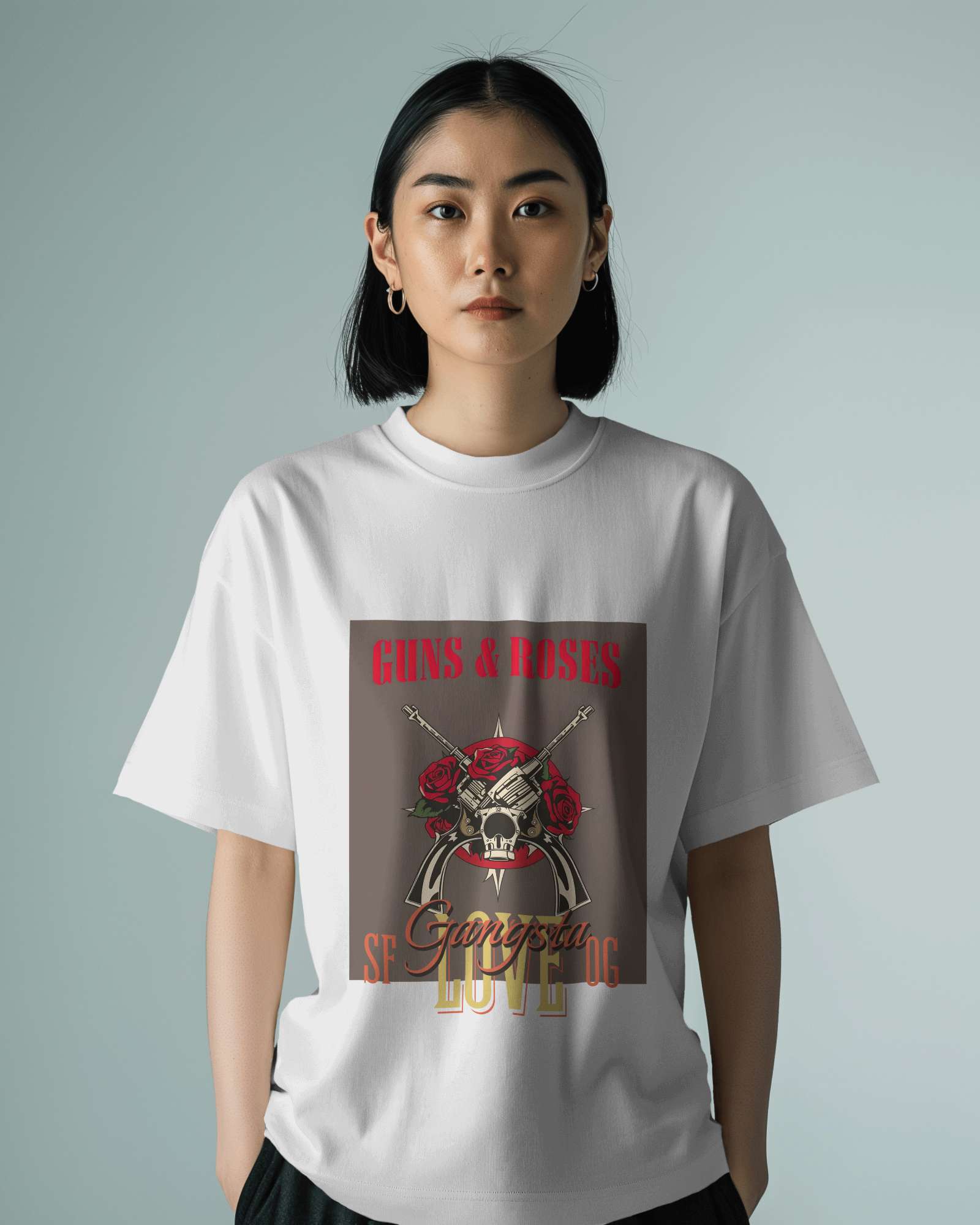 Guns & Roses Oversized Tee