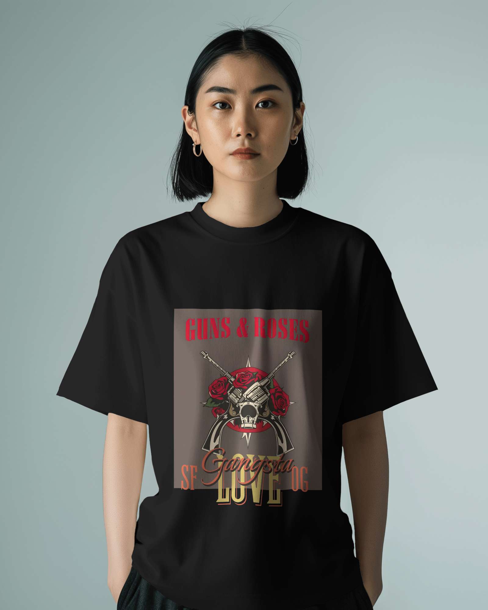 Guns & Roses Oversized Tee