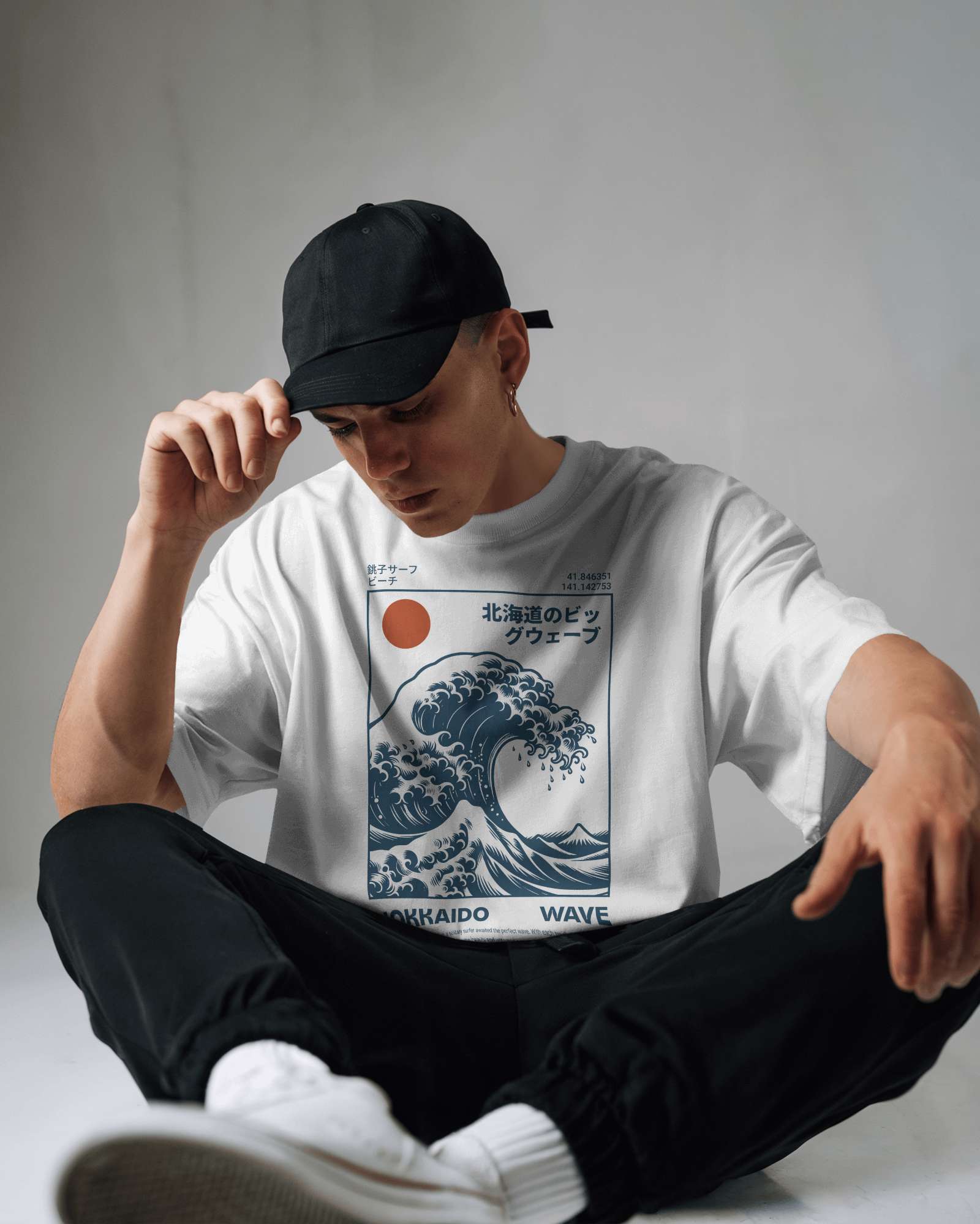 Hokkaido Wave Oversized Tee