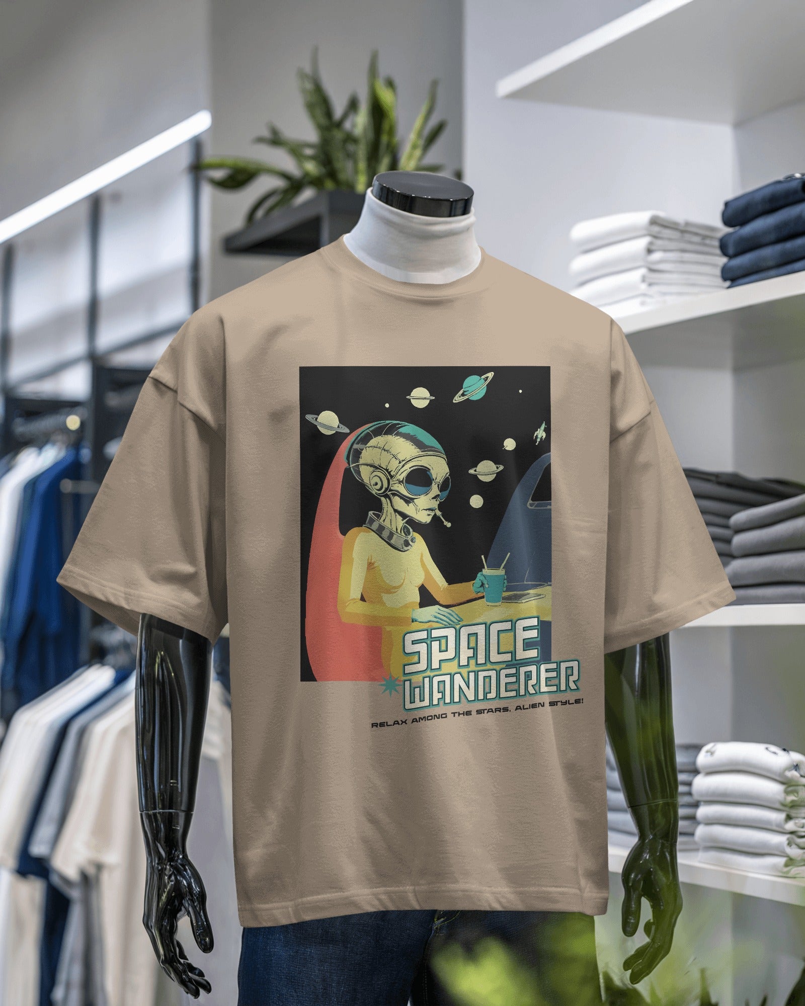 Space Wanderer Oversized Tee