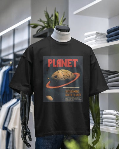 Planet Saturn Oversized Tee