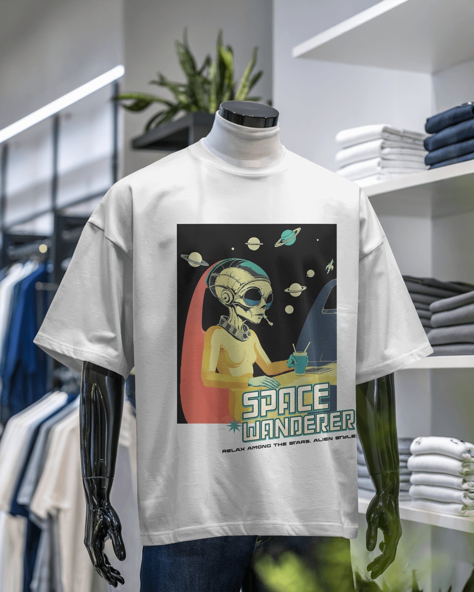 Space Wanderer Oversized Tee