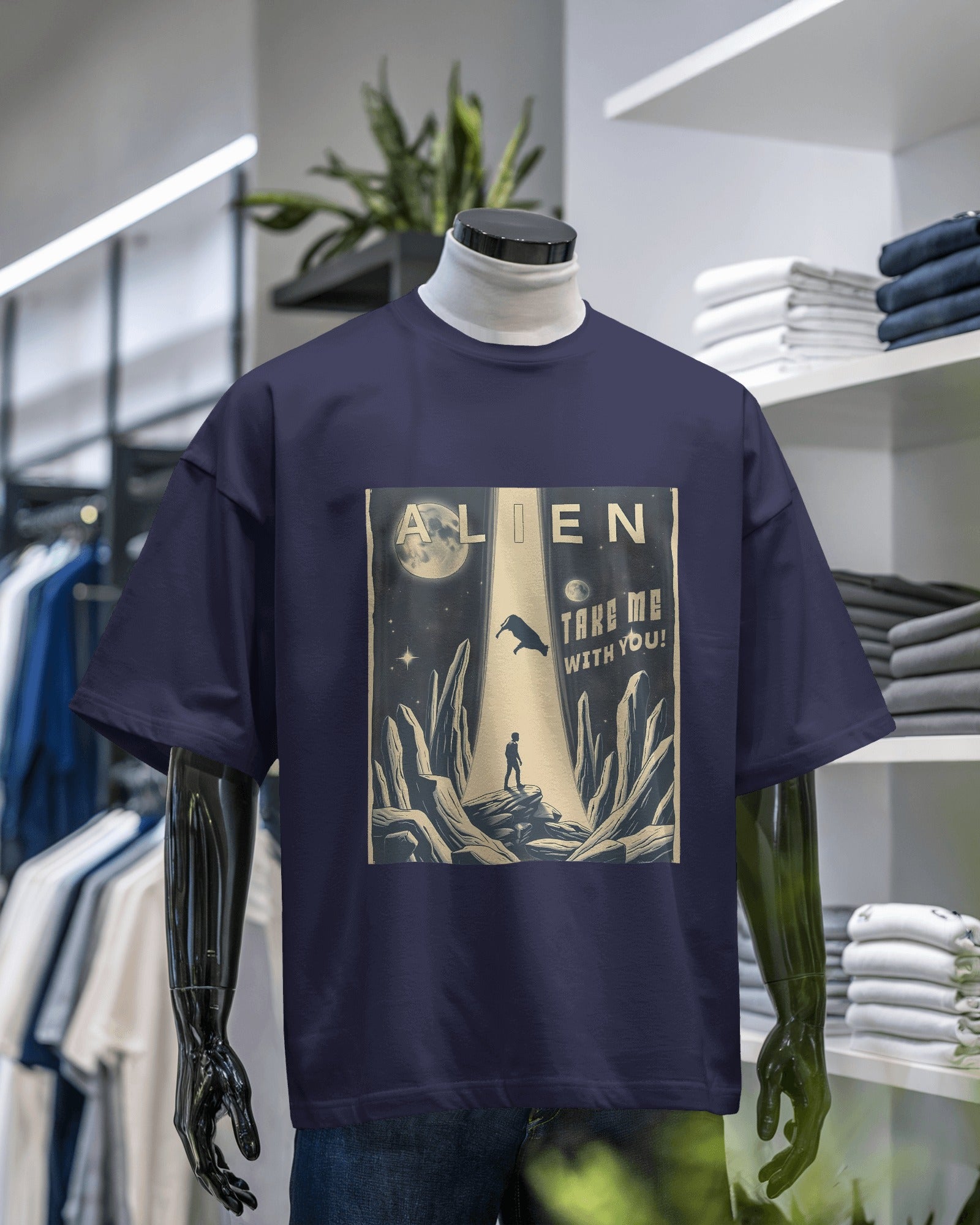 Alien Abduction Oversized Tee