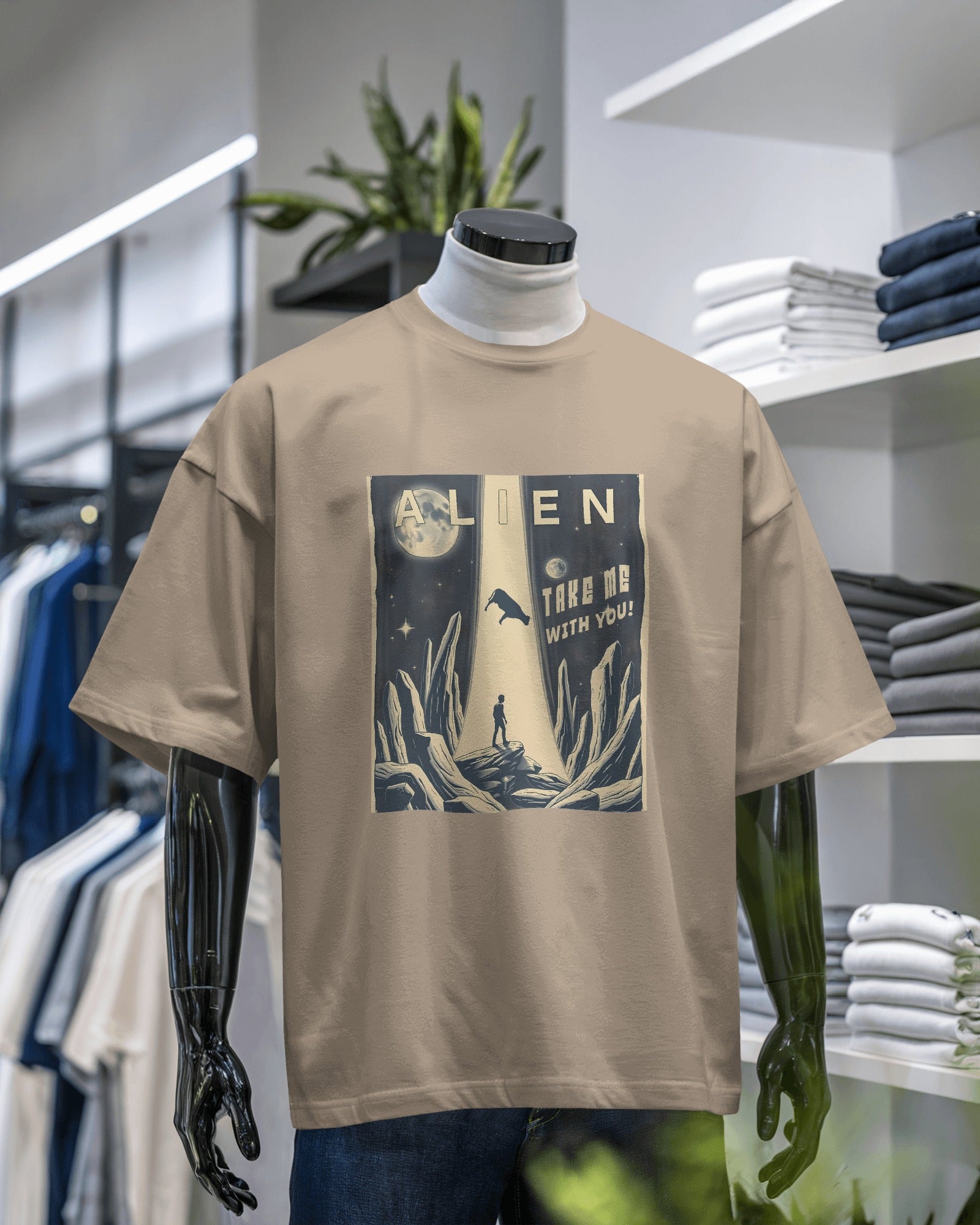 Alien Abduction Oversized Tee