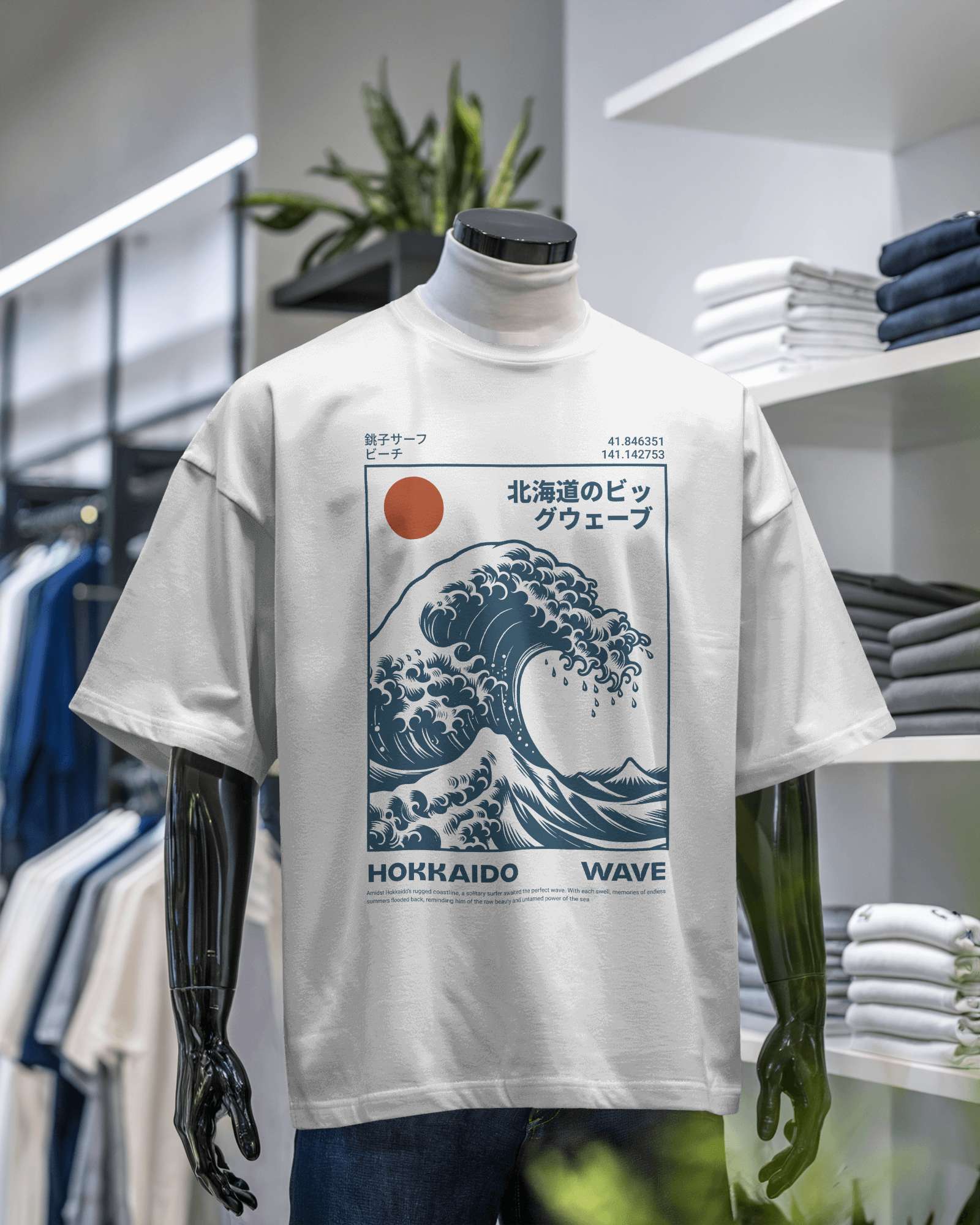 Hokkaido Wave Oversized Tee