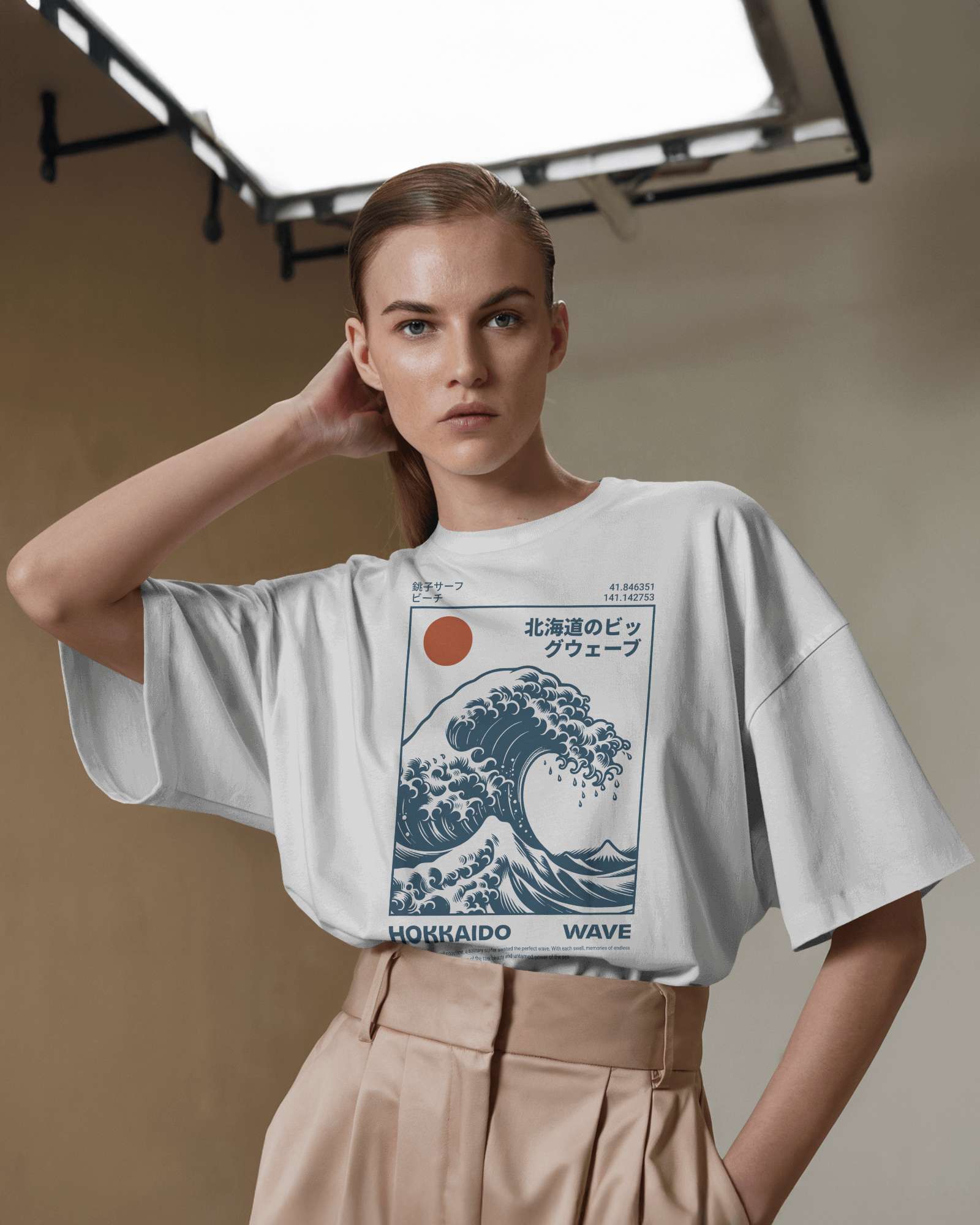 Hokkaido Wave Oversized Tee