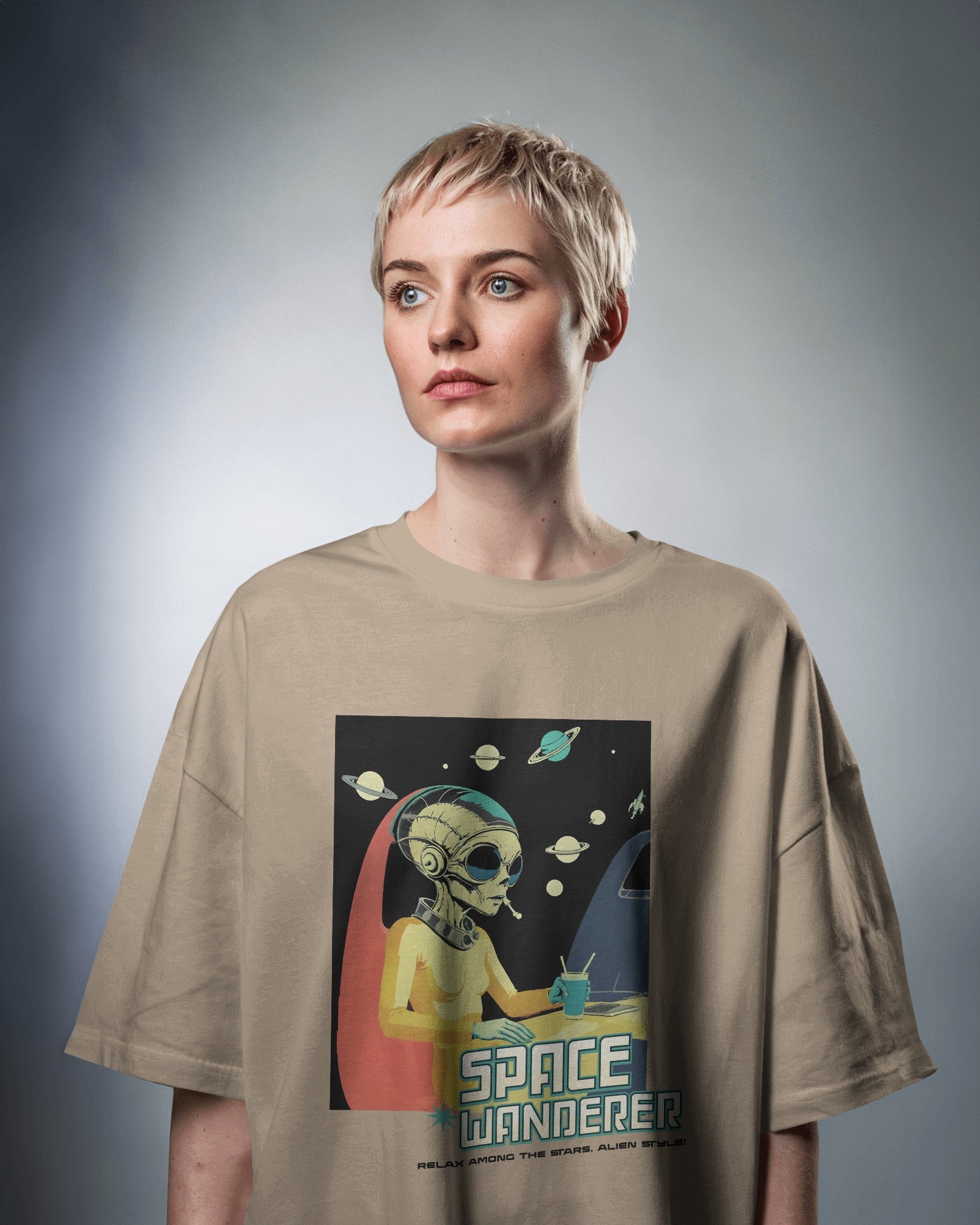 Space Wanderer Oversized Tee