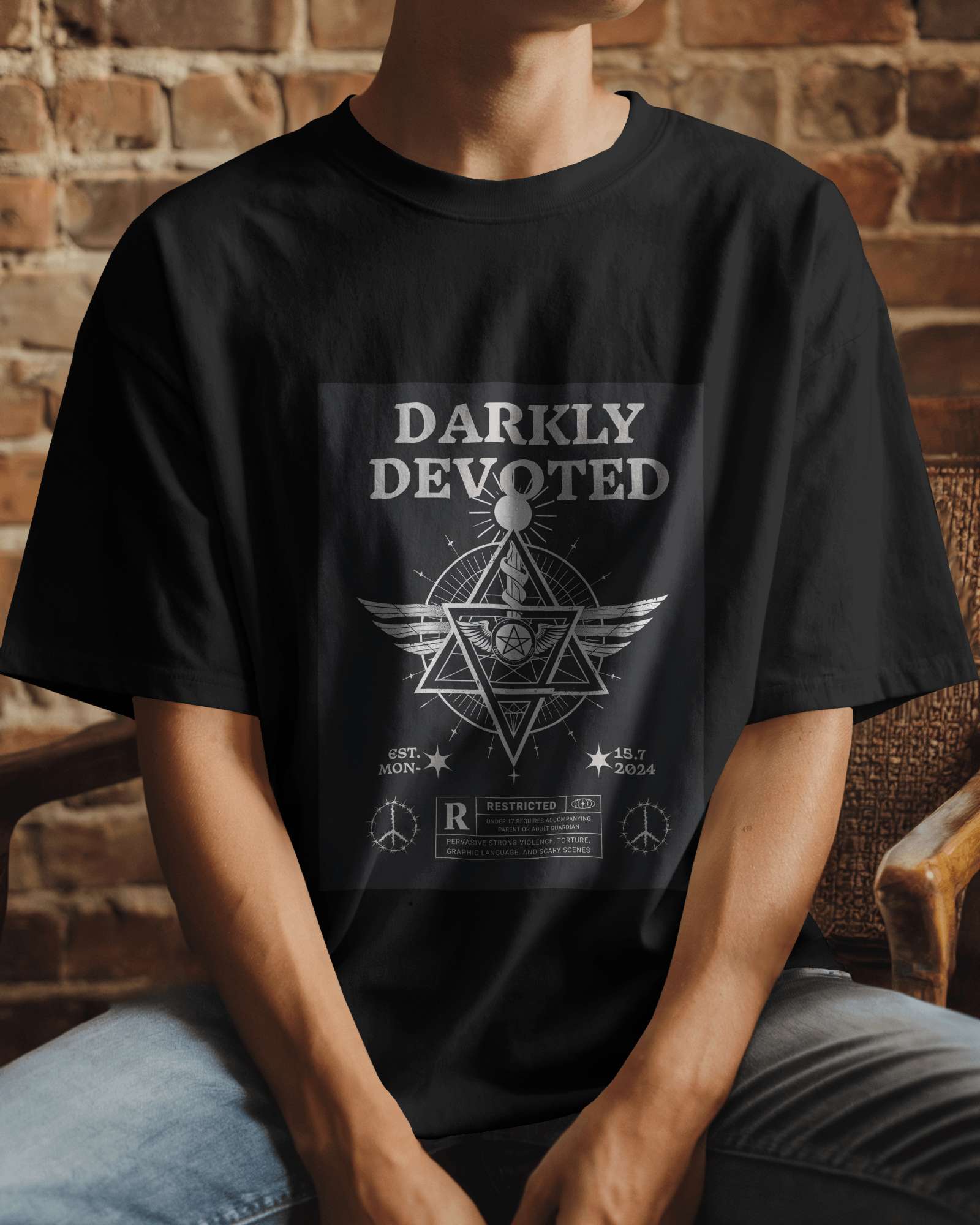 Darkly Devoted Oversized T shirt