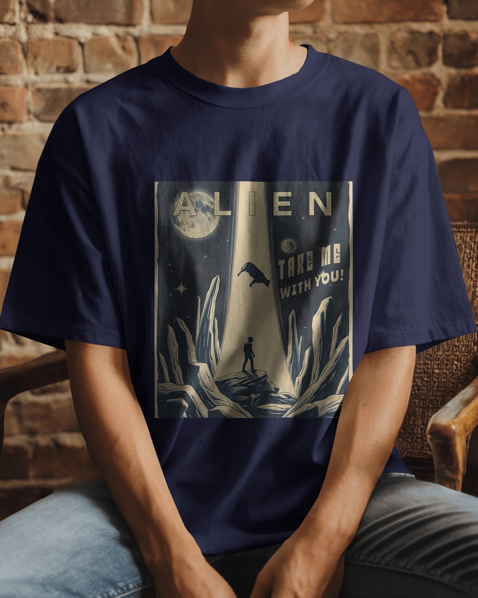 Alien Abduction Oversized Tee