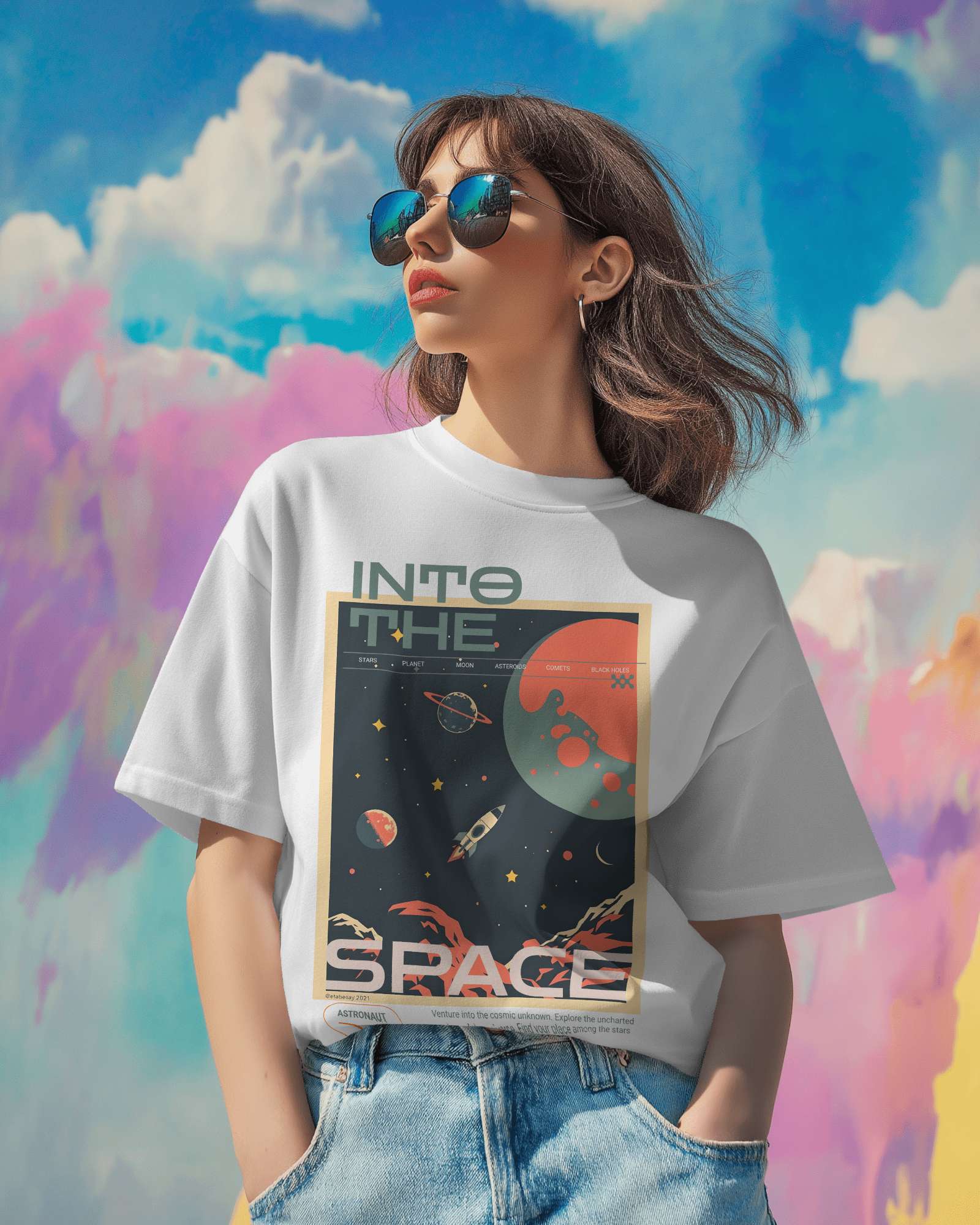 Into The Space Oversized Tee